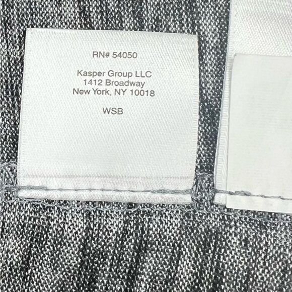 Kasper Gray Open Front Waterfall Cardigan Jacket With Zipper Pockets Large - Picture 13 of 13